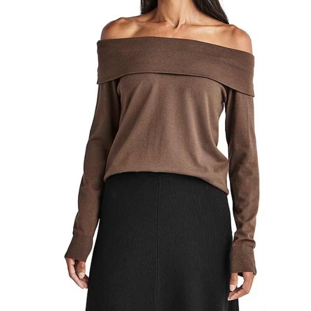 Splendid
x Cella Jane Blog Off-the-Shoulder Long Sleeve Knit Top🎂🎂
